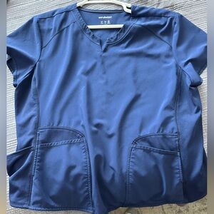 Scrubstar Women’s Navy Blue 2 Pocket Scrub Top Athletic Fit